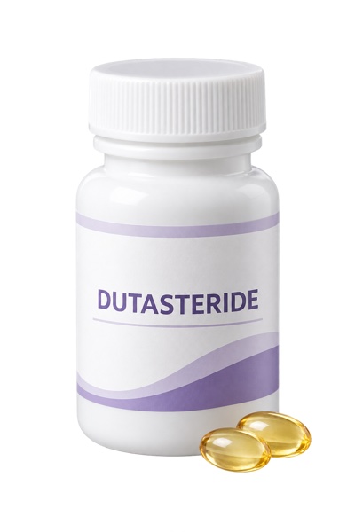 Dutasteride medication bottle used to illustrate the clinical pathway
