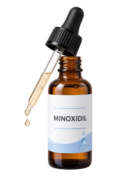 Minoxidil medication used to illustrate topical and clinician-led pathways