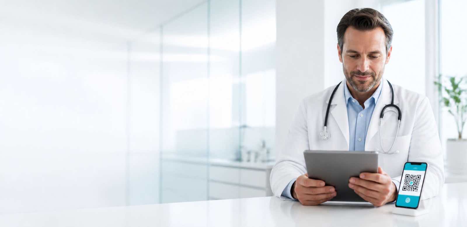 Illustrative online doctor consultation and electronic prescription