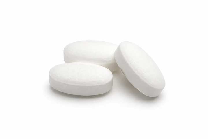 Illustrative photograph of white tablets