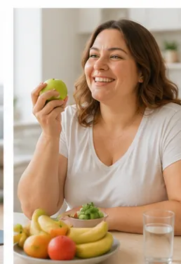 Woman following a medically supervised weight-management programme
